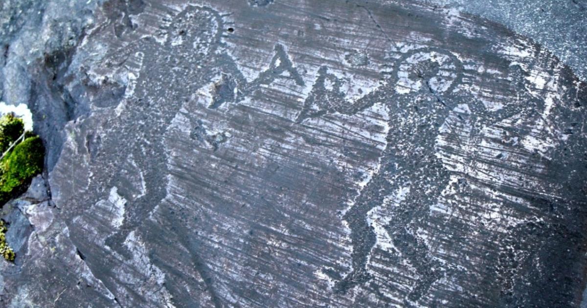Valcamonica rock art that people have dubbed 'The Astronauts'.